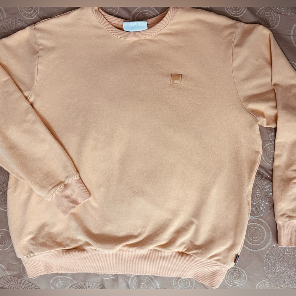 Fila  Sweater 2XL  Peach Crewneck Pullover preppy with pockets